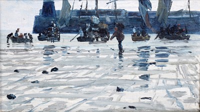 Lot 21 - George Sherwood Hunter - Two coastal scenes | oil