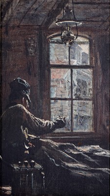 Lot 132 - George Sherwood Hunter - A man in bed | oil