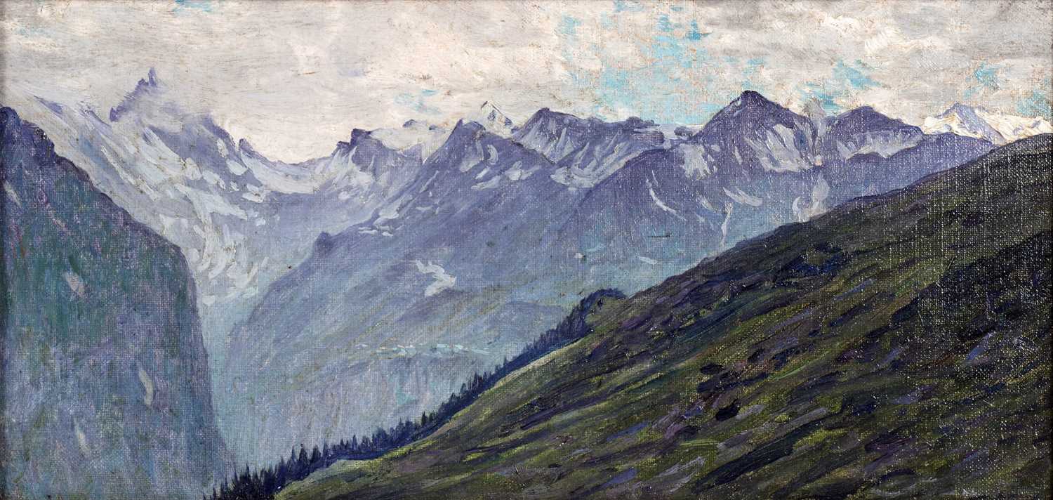 Lot 16 - George Sherwood Hunter - Mürren from Scheidegg, 6801ft | oil