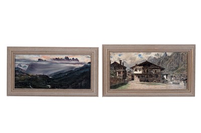 Lot 134 - George Sherwood Hunter - Cadore two mountainscapes | oil