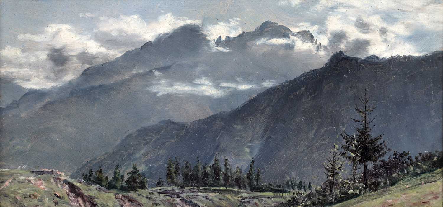 Lot 88 - George Sherwood Hunter - Cadore, Carnic Alps, Italy | oil