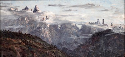 Lot 61 - George Sherwood Hunter - Cadore, Carnic Alps, Italy | oil
