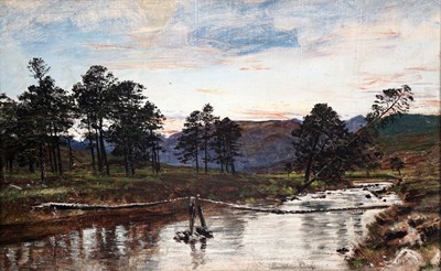 Lot 45 - George Sherwood Hunter - Scottish river scene | oil