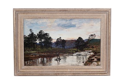 Lot 45 - George Sherwood Hunter - Scottish river scene | oil