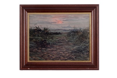 Lot 74 - George Sherwood Hunter - Sunset with distant spires | oil