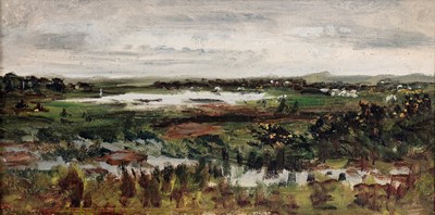 Lot 125 - George Sherwood Hunter - "Pastoral Scene with Sheep, Aberdeenshire" | oil