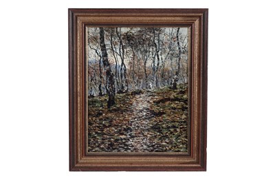 Lot 29 - George Sherwood Hunter - An opposed pair of silver birchwood landscapes | oil