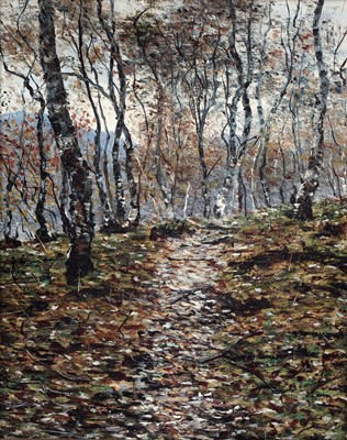 Lot 29 - George Sherwood Hunter - An opposed pair of silver birchwood landscapes | oil