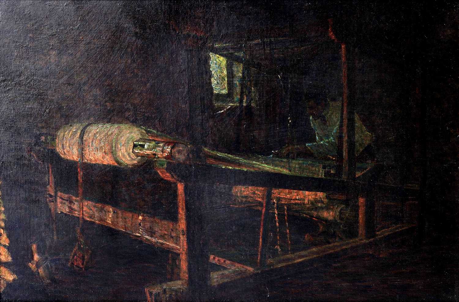Lot 83 - George Sherwood Hunter - Man at a loom, Nyon | oil
