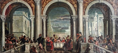 Lot 75 - George Sherwood Hunter after Paolo Veronese - The Feast in the House of Levi | oil