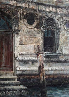 Lot 6 - George Sherwood Hunter - A church exterior | oil