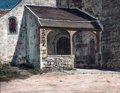 Lot 97 - George Sherwood Hunter - Church Porch, Italy | oil