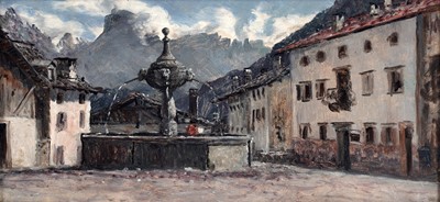 Lot 103 - George Sherwood Hunter - Cadore, a fountain | oil