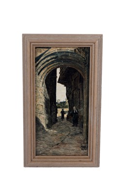 Lot 82 - George Sherwood Hunter - Two scenes with nuns in Quimperlé | oil