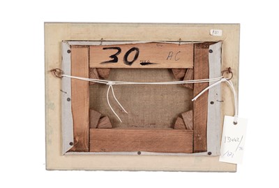 Lot 17 - George Sherwood Hunter - Men seated on a seaside street | oil