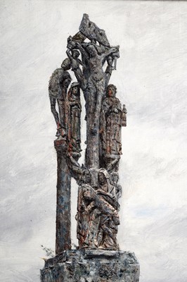 Lot 73 - George Sherwood Hunter - A stone crucifix | oil