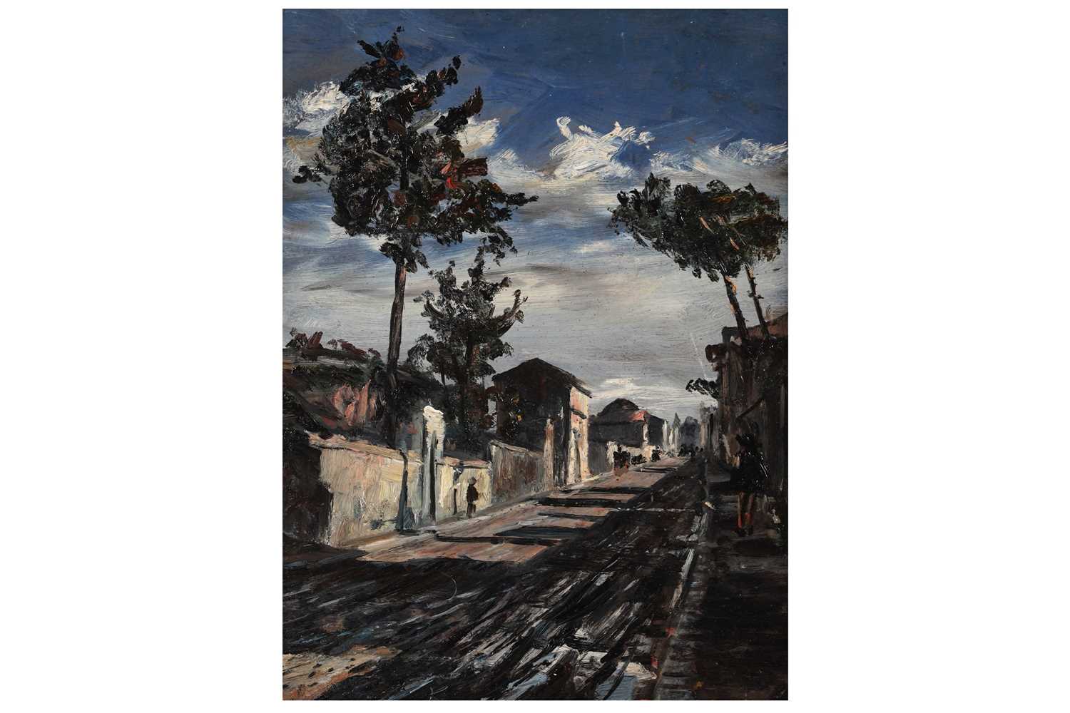 Lot 91 - George Sherwood Hunter - Rome, a street scene | oil
