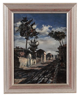 Lot 91 - George Sherwood Hunter - Rome, a street scene | oil