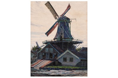 Lot 59 - George Sherwood Hunter - A Dutch windmill | oil