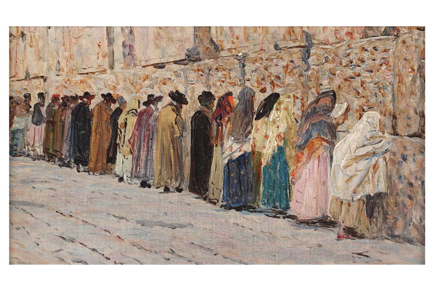 Lot 24 - George Sherwood Hunter - Waling Wall Jerusalem | oil