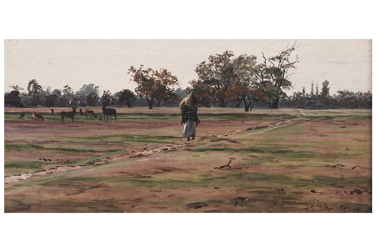 Lot 79 - George Sherwood Hunter - In Burley Park | oil