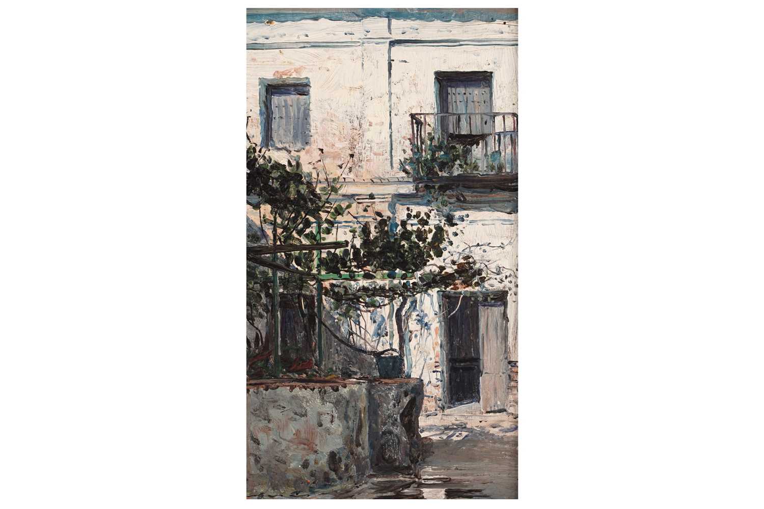 Lot 95 - George Sherwood Hunter - Court Seville | oil
