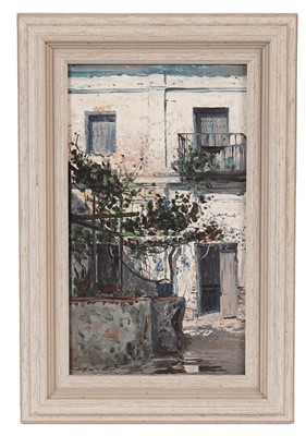 Lot 95 - George Sherwood Hunter - Court Seville | oil