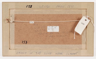 Lot 3 - George Sherwood Hunter - Outside Paris Effect of the War 1873 near Clamart | oil