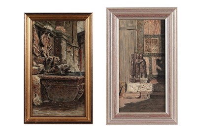 Lot 56 - George Sherwood Hunter - Two Venetian church exteriors | oil