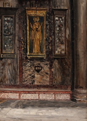 Lot 58 - George Sherwood Hunter - Two church interiors | oil