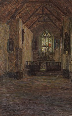 Lot 93 - George Sherwood Hunter - Two church interiors | oil