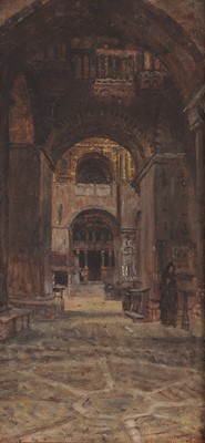 Lot 84 - George Sherwood Hunter - Three interior scenes | oil