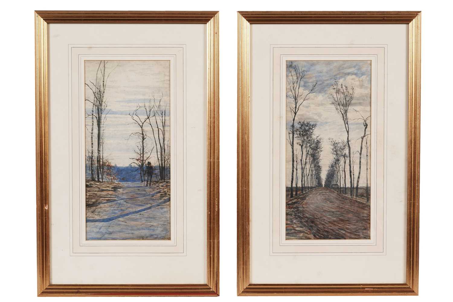 Lot 33 - George Sherwood Hunter - A pair of continental country scenes | watercolour