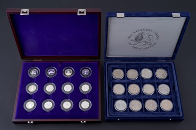 Lot 451 - A “Coronation Anniversary” silver proof collection; and a “Queen Elizabeth II” crown collection