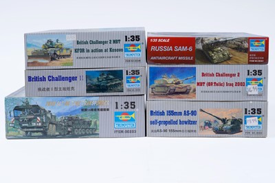 Lot 299 - Six 1:35 scale Trumpeter model kits