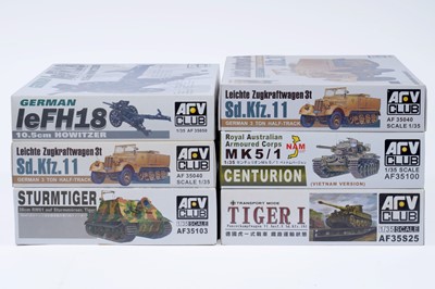 Lot 310 - Six 1:35 scale AFV Club model kits