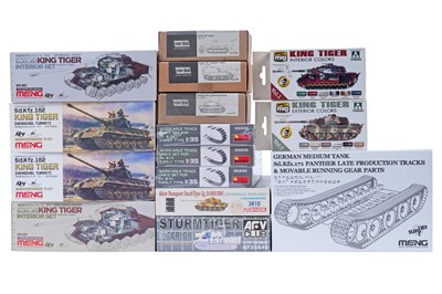 Lot 312 - Two Meng Models 1:35 King Tiger kits; and other items
