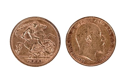 Lot 414 - An Edward VII 1906 gold half sovereign