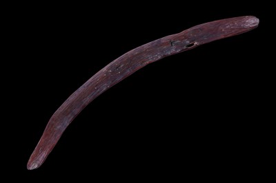 Lot 567 - An interesting 19th Century Australian chip carved boomerang