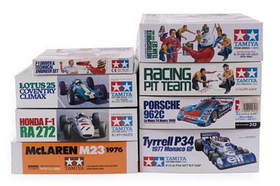 Lot 282 - Eight boxed Tamiya 1:20 scale model kits