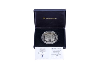 Lot 457 - A Westminster 18th Century Of The Monarchy Guernsey Silver Proof 10 Pound Coin
