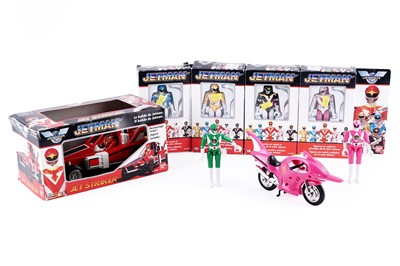 Lot 334 - Four boxed Bandai Jetman action figures; and others