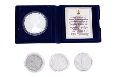 Lot 477 - Four crowns and coins