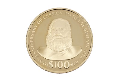 Lot 433 - Fiji Islands 1974 $100 Centennial Commemorative coin