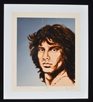 Lot 10 - Ronnie Wood (1947- ) ''Jim Morrison'', signed...