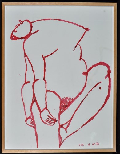 Lot 65 - Gwen Hardie (1962- ) ''Arch I'' (red nude)'',...