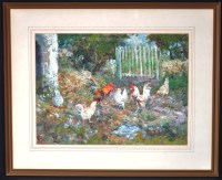 Lot 100 - John Falconar Slater (1857-1937) Poultry in a...