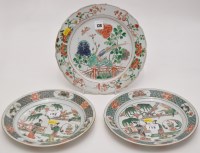 Lot 138 - Chinese Famille Verte lobed dish, the centre...