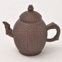 Lot 158 - Chinese Yixing stoneware teapot and cover,...