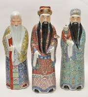 Lot 162 - Three large Chinese famille rose figures of...
